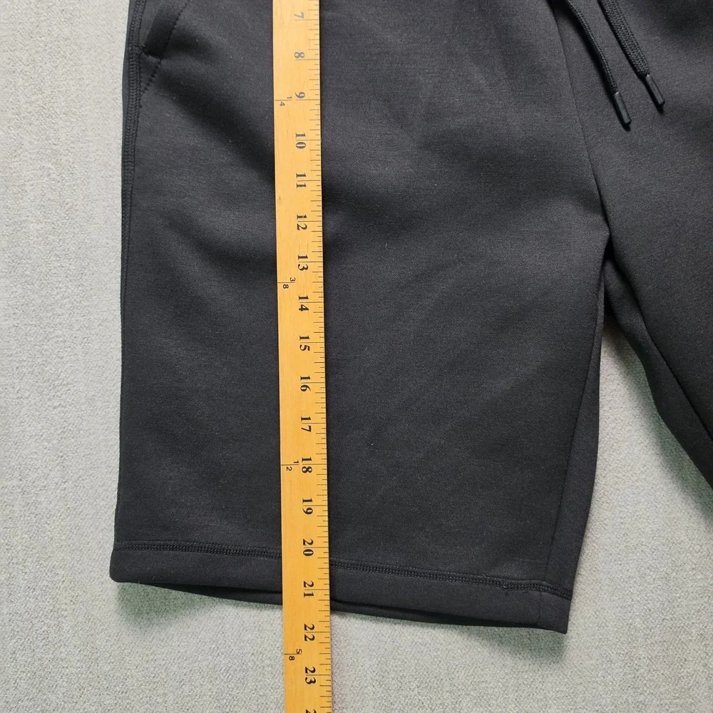32 Degrees Tech Fleece Shorts Mens L Black Drawstring Lounge Gym Athleisure